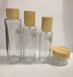 Δέρματος φροντίδας γυαλιού καλλυντικά συσκευάζοντας λοσιόν μπουκαλιών κρέμας φιλικά καλλυντικά εμπορευματοκιβώτια Eco βάζων ασφαλή