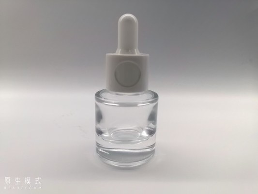 15ml Dropper κουμπιών γυαλιού λογότυπο εκτύπωσης Silkscreen μπουκαλιών για τον ορό Skincare