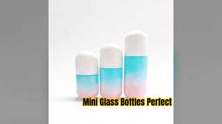 Factory Direct Sales 15ml Mini 20ml 30ml Επίπεδες Οβάλ Λοσιόν Γυάλινα Μπουκάλια Αιθέριο λάδι