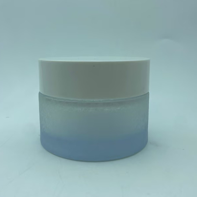 Κοσμητικό Βάζο 100ml Ice flower spray coating Βάζο με λευκό καπάκι κρέμα Βάζο Συσκευασία Περιποίησης Δέρματος OEM