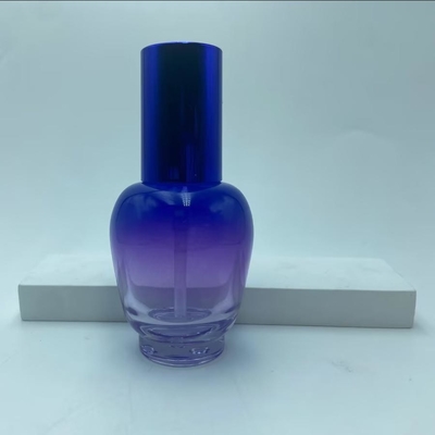 Μπουκάλι γυάλινης λοσιόν 30ml μπουκάλι με μπλε κλίση ορού με αντλία ελαίου μπουκάλι αντλία μπουκάλι καλλυντικών μπουκάλι OEM