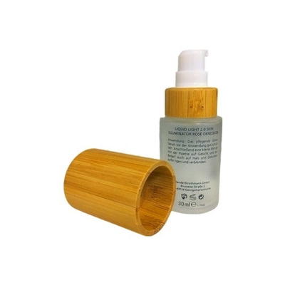 SGS MSDS καλλυντικό συσκευάζοντας μπουκάλι αντλιών λοσιόν γυαλιού κυλίνδρων μπαμπού