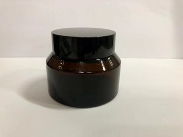 τα επαναχρησιμοποιήσιμα σκοτεινά ηλέκτρινα βάζα γυαλιού 30g 50g αποβουτυρώνουν τα μπουκάλια για την καλλυντική συσκευασία γυαλιού καλλυντικών