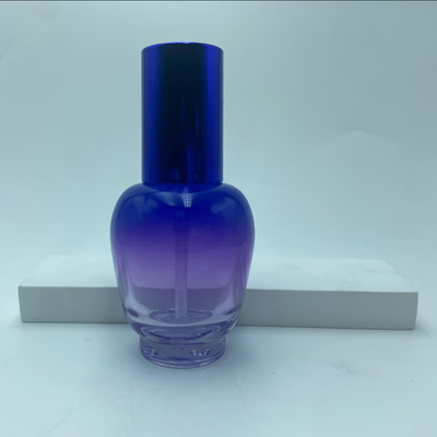 Μπουκάλι γυάλινης λοσιόν 30ml μπουκάλι με μπλε κλίση ορού με αντλία ελαίου μπουκάλι αντλία μπουκάλι καλλυντικών μπουκάλι OEM