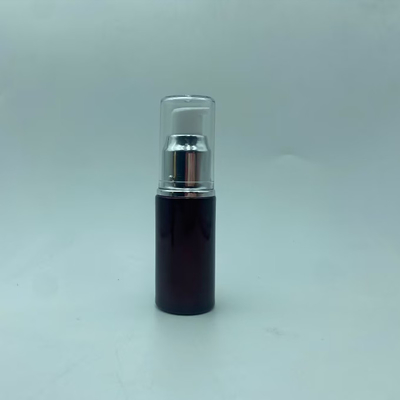 Μπουκάλι γυάλινης λοσιόν 15ml σκούρο κόκκινο ορό μπουκάλι με γυαλιστερό χρυσό / ασημένιο αντλία λοσιόν ματιών μπουκάλι αντλία μπουκάλι καλλυντικά μπουκάλι OEM