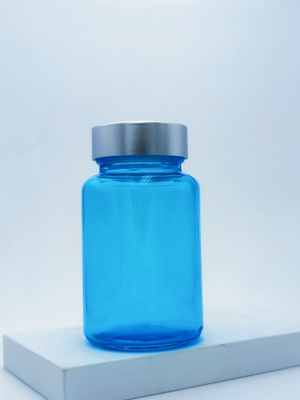Μπουκάλι κάψουλας γυαλιού 100ml Μπουκάλι συμπληρώματος μαλλιών Στρογγυλή κάψουλα γυαλιού Για ορό ματιών και ορό προσώπου OEM