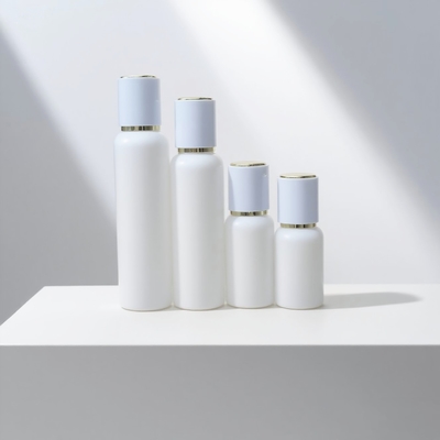 Φαρμακευτική τιμή 50ml 100ml 120ml Γυάλινη λοσιόν συσκευασία κενή λευκή λοσιόν αντλία γυάλινο μπουκάλι φροντίδας δέρματος κρέμα σώμα Set