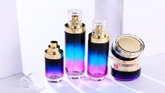 40ml αντλιών μπουκαλιών πορφυρό χρώμα κλίσης συσκευασίας γυαλιού καλλυντικό