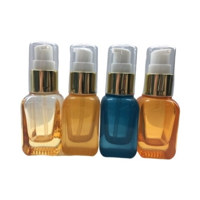SGS ISO MSDS πορτοκαλί μπλε 20ml μπουκάλι αντλιών γυαλιού για το λοσιόν και τον ορό