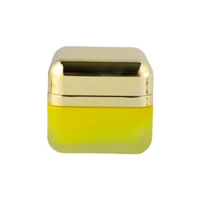 Επιμεταλλώστε με ηλεκτρόλυση ISO9001 50g τον τετραγωνικό cOem μπουκαλιών κρέμας βάζων γυαλιού καλλυντικό