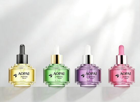 Πολυτελές δίχρωμο γυάλινο μπουκάλι σταγονόμετρου 30 ml Νέο κομψό σχέδιο για την περιποίηση του δέρματος με αιθέριο έλαιο