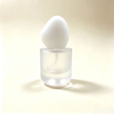30ml Γυάλινο Μπουκάλι Υγρού Make-up Πολυτελείας, Παχύ Στρογγυλό Πυθμένα, Επίπεδο Ώμο, Ειδικό Καπάκι, Γυάλινο Δοχείο Υγρού Make-up
