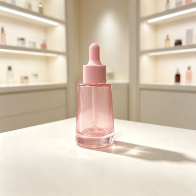 Manufacturer High End Conical Thick Bottom Glass Dropper Bottle 30ml Serum Essence Oil Container Custom Logo Cosmetic Bottle